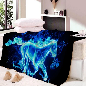 

Horse Animal Art Nap Blanket Super Soft and Comfortable Velvet Plush Throw Blanket Beach Towel Custom Cloth Fleece Blanket