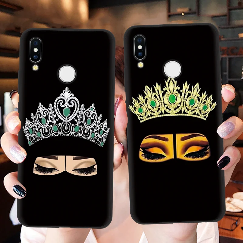 

Luxury Woman In Hijab Face Muslim Islamic Gril Eyes Case For Huawei P20 Lite P30 Pro P9 P10 Lite 2017 P Smart 2019 Coque Fundas