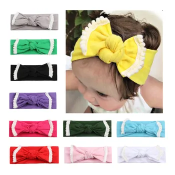 

1PC 2018 Hot-sale Girl Cotton Elastic Bow Headband Hair Style Headbands Accessories For kIds Headwrap Bandeau
