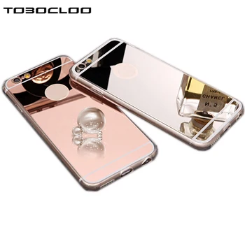 Cases For iPhone 5 5s SE 6 6s 7 Plus Luxury Mirror TPU Capa Soft Silicone Case Protector Shell Cover For iPhone 7 Plus 4 4S