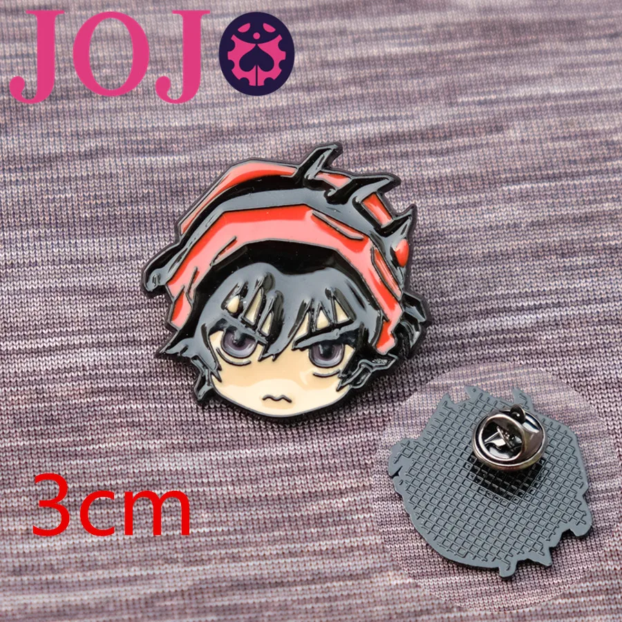 

JoJo Bizzare Adventure Golden Wind Ghirga Narancia Metal Badge Brooch Pin Chest Ornament Cospaly Collection Gift Cool 3CM