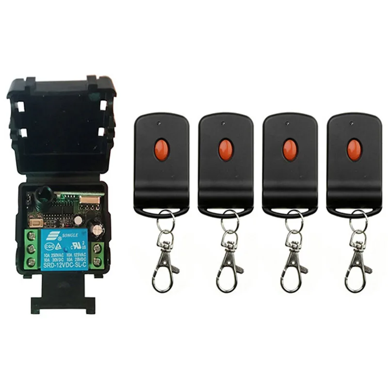 DC12V 24V 1CH мини Беспроводной RF пульт дистанционного управления выключатель света 10A