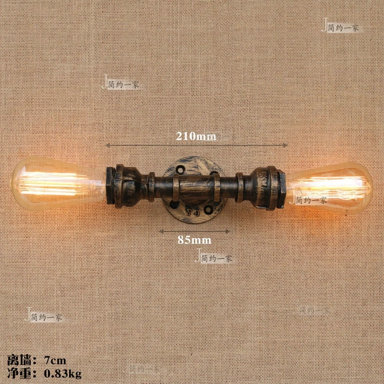 Паровой панк Лофт Промышленные железные ржавчины водопровод Ретро настенный светильник Винтаж E27 бра огни стимпанк Дом Освещение светильники luz - Цвет абажура: see chart