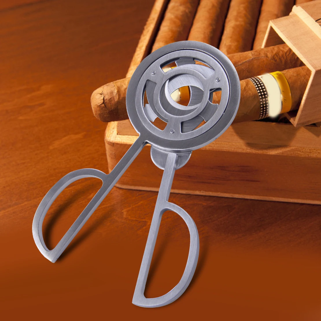 

LETAOSK Durable Silver Stainless Steel Triple 3 Blades Knife Cigar Zigarre Cutter Tobacco Cigarette Scissors Clipper Tool