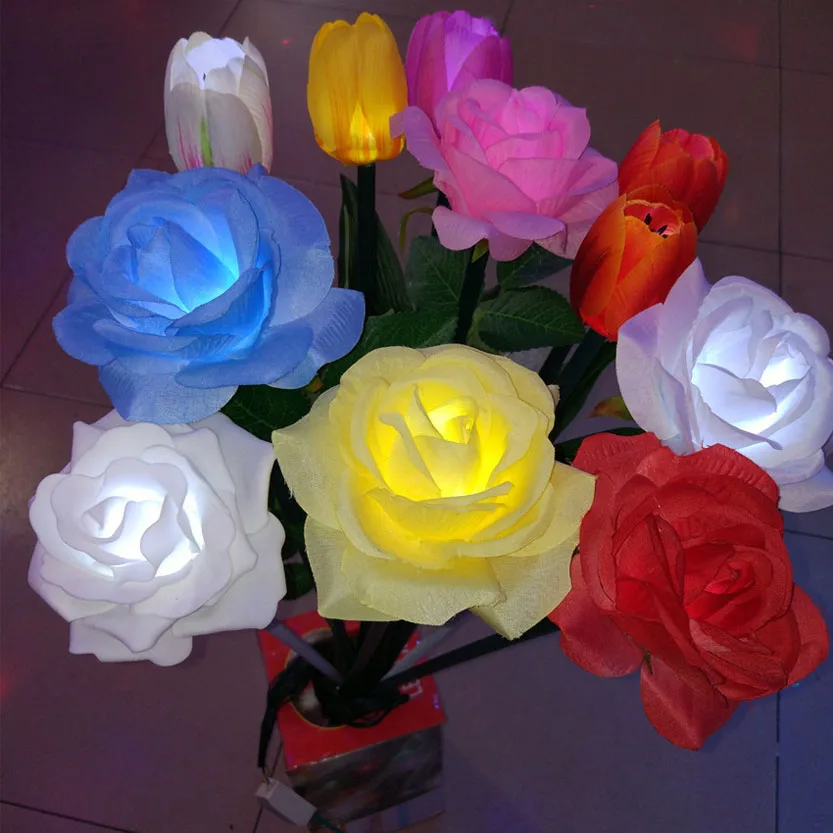 Гирлянда с цветами розы светодиодная 12 в пост. Тока|rose flower fairy|led lighting outdoor lightingrose