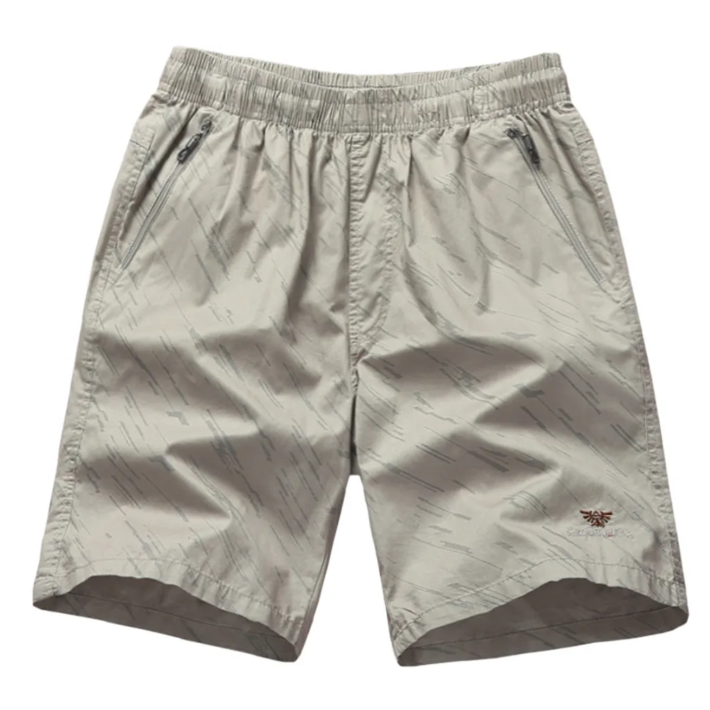 Новая мода горячая распродажа мужские полосатые на молнии карман эластичный шнур повседневные хлопчатобумажные спортивные шорты Homme пляжные брюки Masculino A40