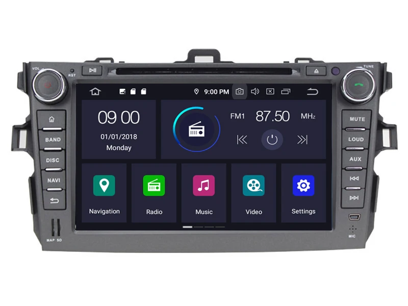 AVGOTOP автомобильный dvd-плеер для TOYOTA COROLLA 2006-2011 Восьмиядерный Android 9,0 Автомобильный видеорегистратор с радио/wifi+ DSP+ DAB+ OBD навигация