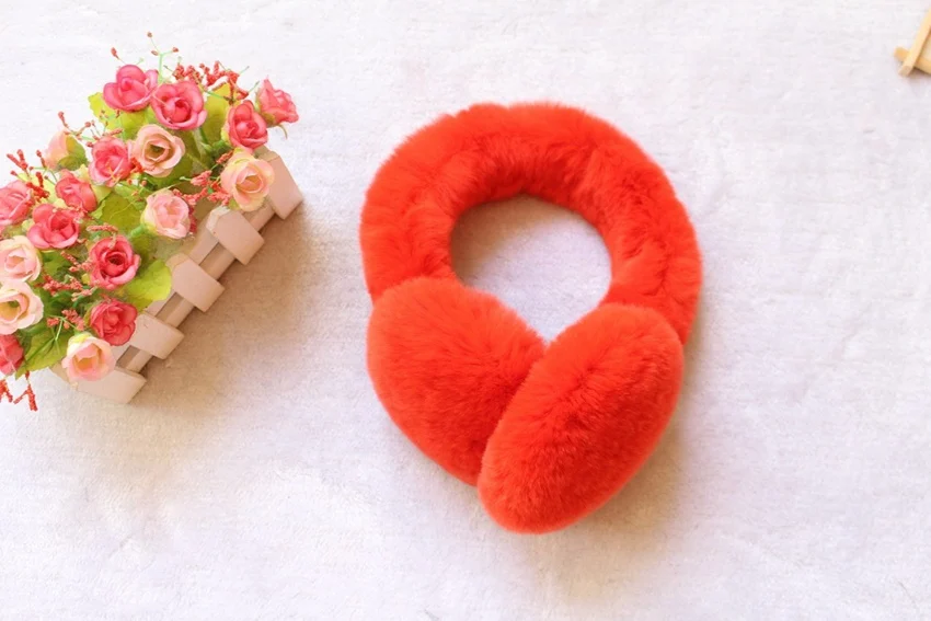 real rabbit fur winter earmuffs for girl (13)