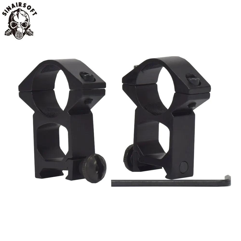 2pcs 25.4mm High Scope Ring Dovetail Mounts 1" Dia 20mm Picatinny