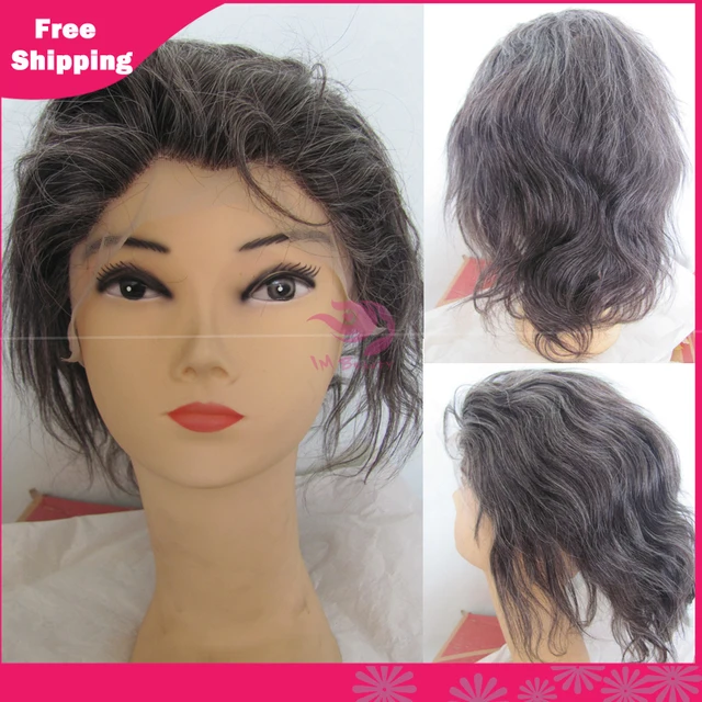 grey color hair number Remy Grey Wigs Lace Human Straight Color Hair Full Hair