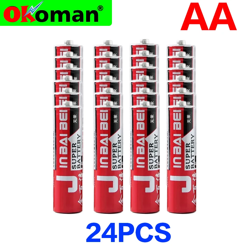 

24pcs AA Battery 1.5V LR6 AM3 E91 MN1500 Alkaline Dry Batteries for MP3, camera, flash, razor, electric toy, CD player battery