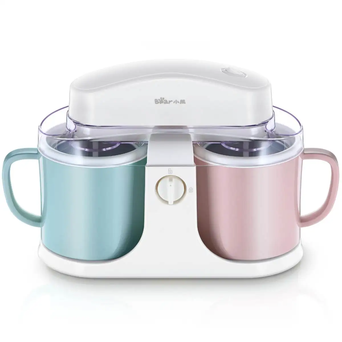 

Automatic Electric Ice Cream Maker Double Bucket DIY Ice Cream Machine Home Commercial Kitchen Appliance Tool 220V 1L