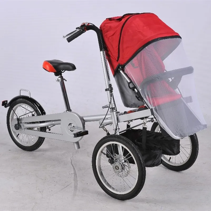 Мумия BabyStroller складной три колеса тележки ребенок notaga велосипед коляски для детей notaga велосипед трехколесная коляска коробки Сталь
