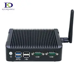 Новый Стиль Quad Core n3160 безвентиляторный мини-ПК неттоп с windows7 2 * HDMI DP USB3.0 NUC Intel HD Графика 400