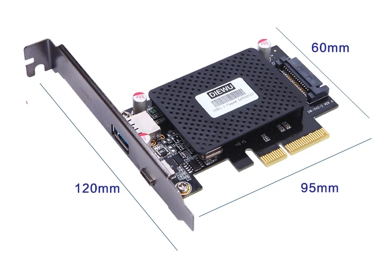 10 ГБ/сек. PCIe к USB 3,1 type-C+ type-A Плата расширения сетевые адаптеры карта для настольного ПК компьютер ASM1142 чип защитный чехол