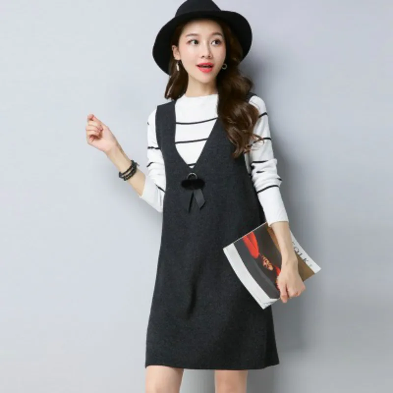 

Vest Women Solid Slim Cashmere V-Neck Collar Waistcoat Long Sleeveless Coats 2018 Spring Autumn Plus Size 3XL