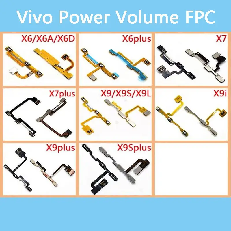 

VIVO X6 X6P X7 X7plus X9/S/L/I X9P X9SP Power Volume Flex Cable FPC FFC Motherboard Accessory Home Menu Button PCB MIC Connector