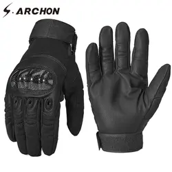 S. ARCHON зимние полный палец Нескользящие Тактические перчатки мужские суставы армейские мотоциклы перчатки Мужские военный Пейнтбол