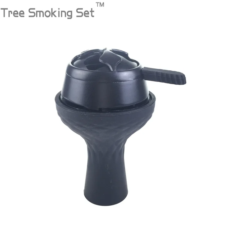 

1 set Signal black Caloud Lotus with Vortex Silicone Bowl for Shisha Hookah narghile Water Smoking Pipe Charcoal Stove Burner