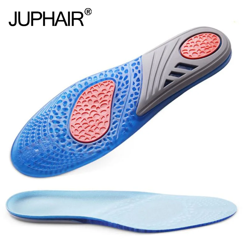 JUP 3 Pairs Silicon Gel Can Be Free to Cut Silicone Insoles Sport Massaging Shock Absorption Shoe Pads  Training Shock Absorber