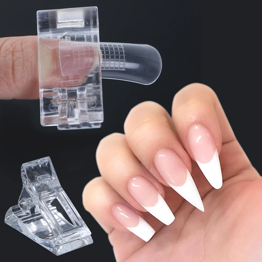 1pcs Acrylic Nail Pinching Clip French Forms For Nail Extension Jelly Gel Building Mold Tool Nail Art Decorations Manicure Be972 Nail Form Aliexpress