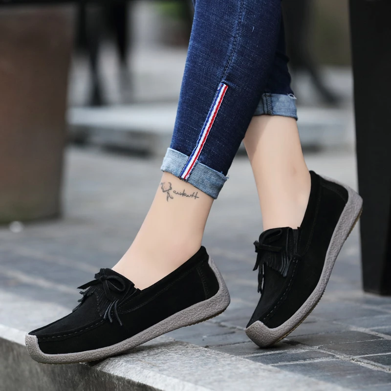

Shoes Woman Sneakers Women Slip On Flat Womens Leather Fashion Platform Shose 2019 Luxury Designers Ladies Flats Loafers Female