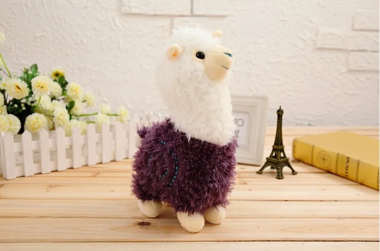 Каваи Радуга Альпака плюшевые куклы игрушки милый лама Alpacasso мягкие игрушки японский альпака мягкие животные куклы дети подарок - Цвет: B