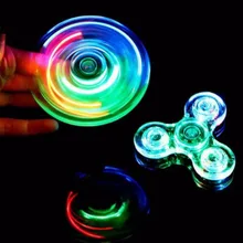 Светящийся светодиодный свет Fidget Spinner ручной Спиннер Спиннеры-мячики светящийся в темноте свет EDC Figet Spiner Бэтмен палец снятие стресса игрушки