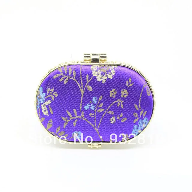 

75*60*11mm Classic Flower Pattern MINI Oval Makeup Mirror Compact Pocket Mirror Makeup Accessories 10pcs/lot HZ043