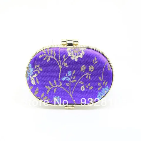 Espelho de Maquiagem Espelho de Bolso Flor Padrão Clássico Mini Oval Compacto Maquiagem Acessórios 10 Pçs – Lote Hz043 75*60*11mm