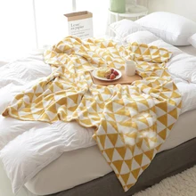 Скандинавском стиле хлопчатобумажные вязаные нити одеяла-кондиционеры пледы одеяло для дивана/кровати/автомобиля/путешествия фотографии реквизит одеяло