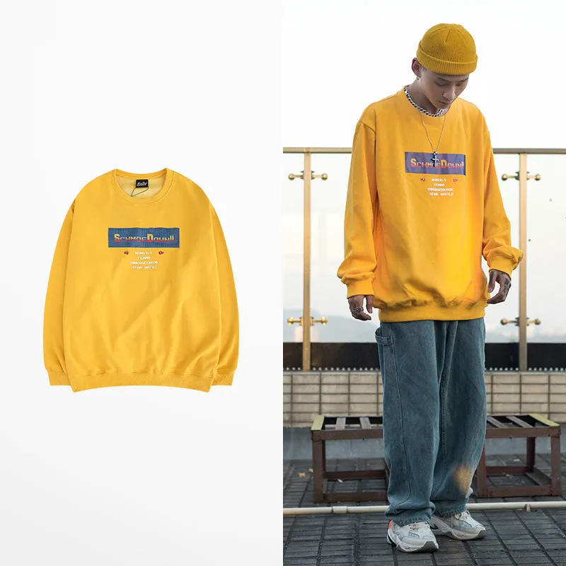 Schome Down Print Yellow Color Sweatshirt Men Street Wear High Street
Harajuku GD BTS Hoodies Mens Justin Bieber Hoodie Kpop