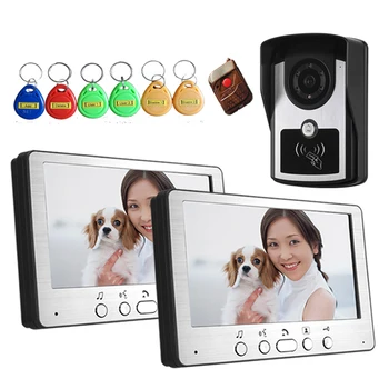 

YobangSecurity 7"Inch Monitor Wired Video Doorbell Door Phone Intercom RFID Access Control Camera Monitor KIT For Home Security