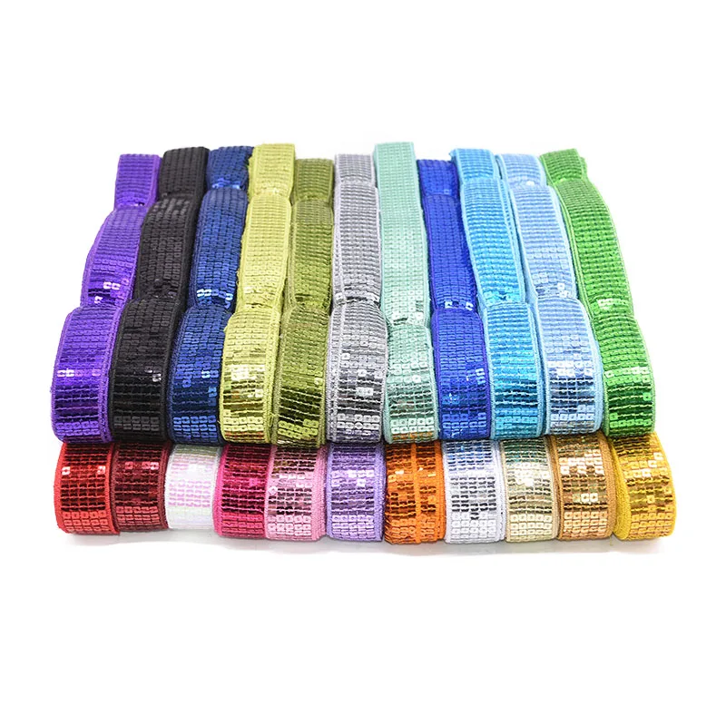 Sequins Ribbon 10 Yard Glitter for DIY Hairbows Apparel Sewing Home Decor