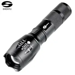 Shenyu xm-l T6 2000 lmlumens Алюминий Водонепроницаемый Масштабируемые CREE светодиодный фонарик Torch Light для 18650 Перезаряжаемые Батарея или AAA