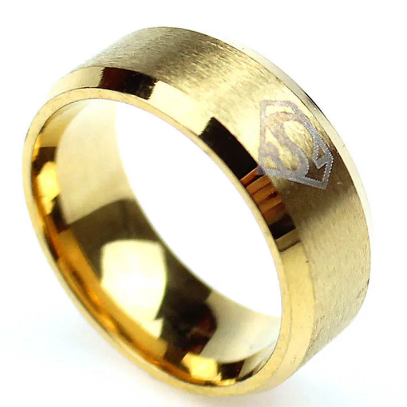 Мужское кольцо из нержавеющей стали с суперменом|superman rings men|men's stainless steel ringsuperman