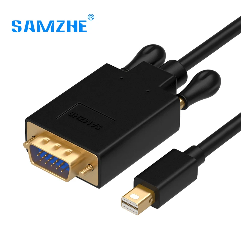 SAMZHE HD Picture Output Mini DP Male Thunderbolt to VGA Male Converter