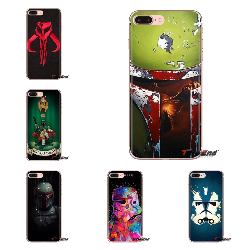 

TPU Silicone Case star wars 7 darth boba fett Green Helmet For iPod Touch Apple iPhone 4 4S 5 5S SE 5C 6 6S 7 8 X XR XS Plus MAX