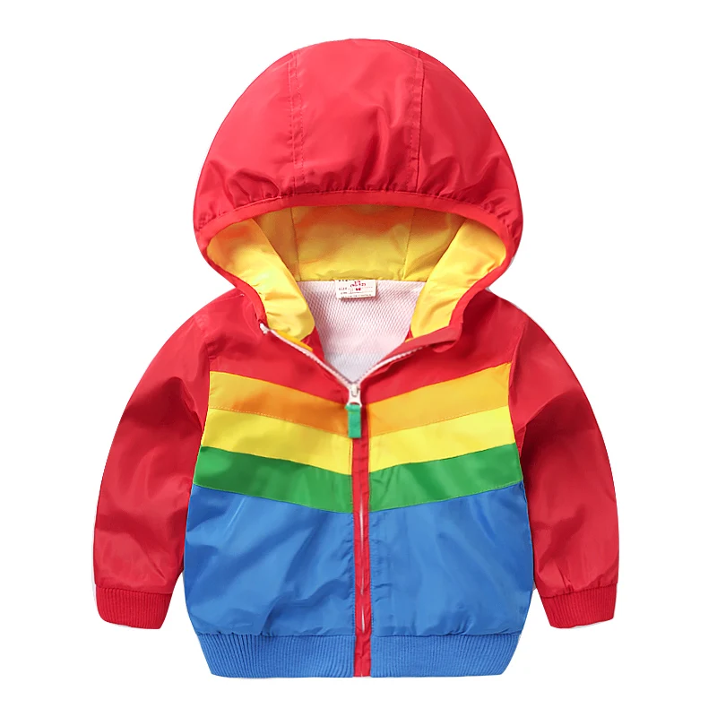 

Rainbow jacket for toddler Spring jacket baby boy Kids windbreaker for toddler Outdoor Jacket for boy colorful