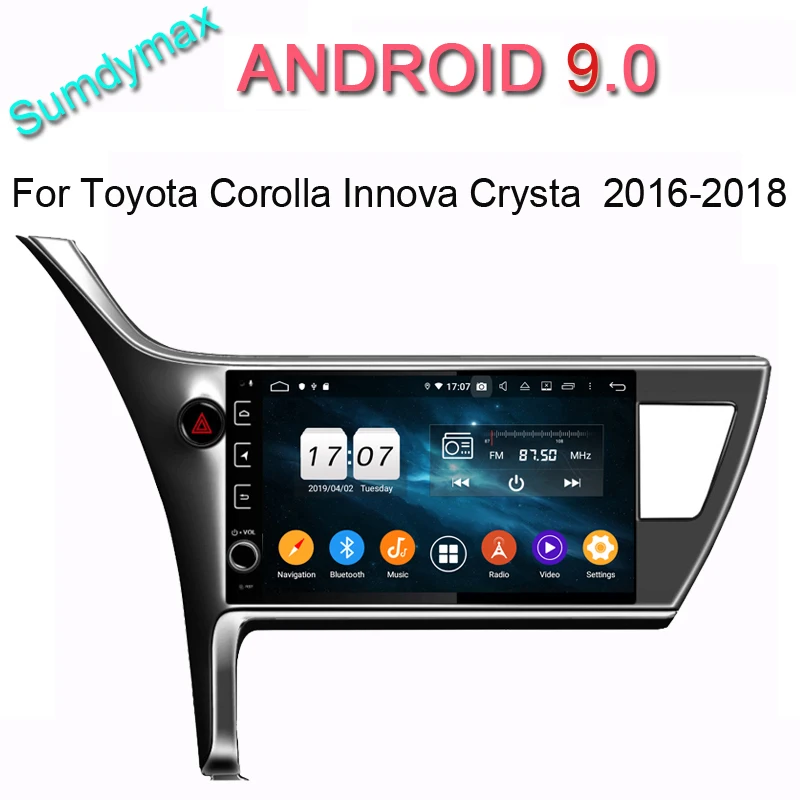 Автомагнитола с gps Навигатором android 9 0 для toyota corolla Innova Crysta left driving 2016