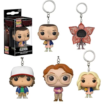 

Funko POP New Style Stranger Things ELEVEN demogorgon DUSTIN Keychain Action Figure Collectible Model Dolls toys for children