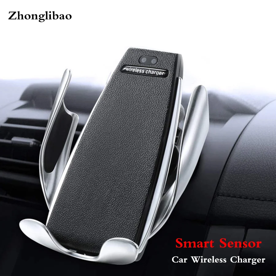 

10w Qi Fast Wireless Car Charger Mount for Samsung S10 S9 Plus Smart Sensor Automatic Clamping Wireless Charging for Iphone xs