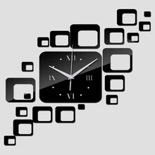 Модные настенные часы большого размера DIY акриловые зеркальные настенные часы стикер Современный домашний декор с кварцевым механизмом стрелки часов