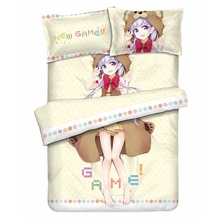 Аниме JK новая игра! Комплект постельного белья Suzukaze Aoba Eagle Jump, Комплект постельного белья для косплея, прозрачный узор, моющийся домашний декор для кровати, костюм