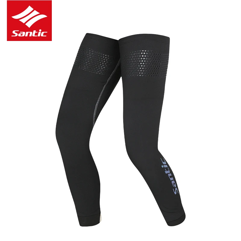Santic Winter Cycling Leg Warmers Sports MTB Bike Bicycle Leg Sleeve Knee Warm Thermal Leg