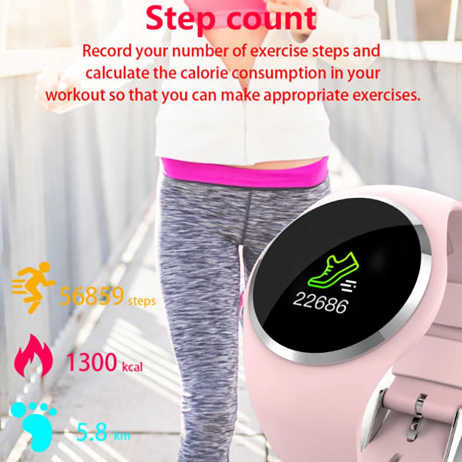 

Sport Watches Calorie Calculation Smart Watch Men OLED Screen Fitness Bracelet Android IOS Heart Rate Monitor Man Digital Watch