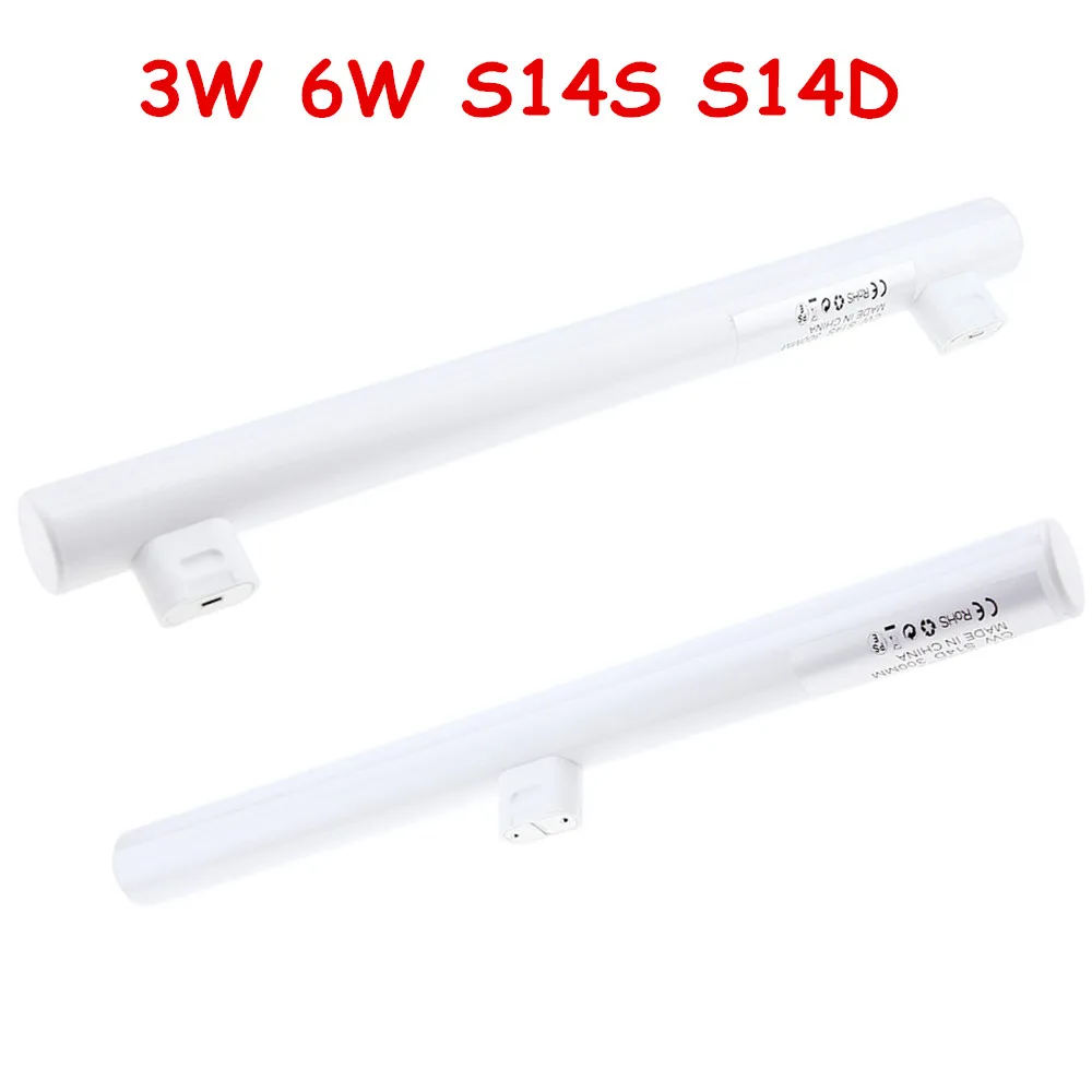 

S14S S14D LED Linear Light Bar 3W 6W Linestra S14S LED Tube Light Lamp T8 Mirror Wall Light 110V 220V S14S S14D Bulb