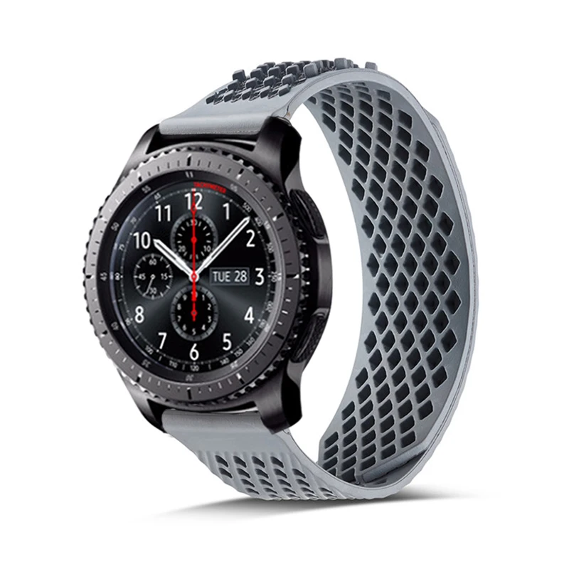 AKGLEADER мягкая резина 22 мм спортивный ремешок для huawei Watch GT ремешок для samsung Galaxy Watch 46 мм gear S3 браслет Amazfit 2