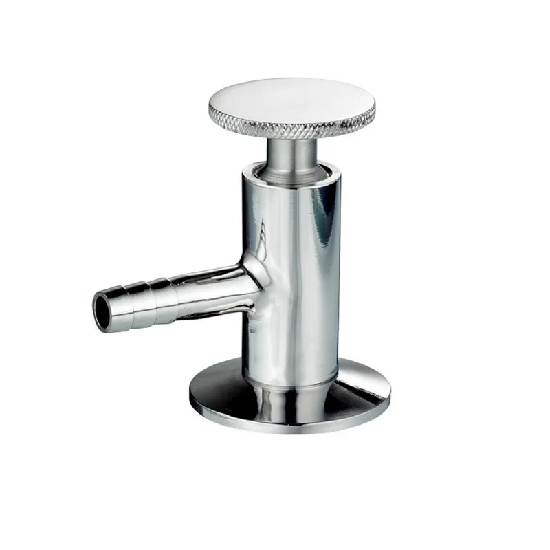 SUS304 Stainless Steel Sanitary 1.5" Tri Clamp Sampling Valve 10mm hose Barb Ferrule O/D 50.5mm For Homebrew Dairy Produt |
