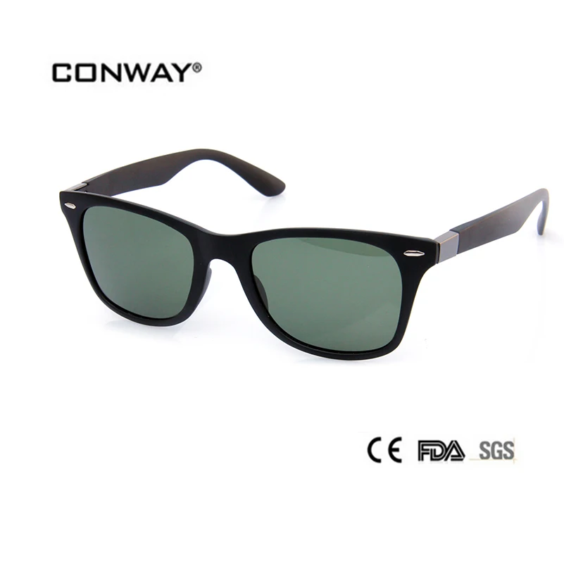 

CONWAY 2017 Fashion Polarized Sunglasses Brand Designer Sun Glasses Women Polaroid G15 lenses Goggle Sunglasses PC00201